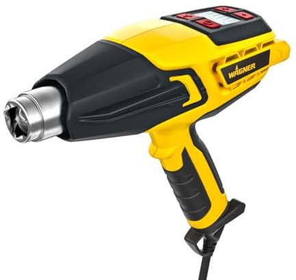 Wagner Pistolet à air chaud FURNO 500 - Max. 600°C, 2000 W, Débit D'air 800 L/min, Poignée Ergonomique Incl. Buse De Centrage, Buse De Projection & Affichage LED