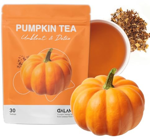 DALAMHARI Pumpkin Tea Bags 30T | Reset After Meal Tea Bloating Relief | Flat tummy Digestion Support Stomach comfort Decaf Teabags | Korean Pumpkin Tea Spice Seed Puree