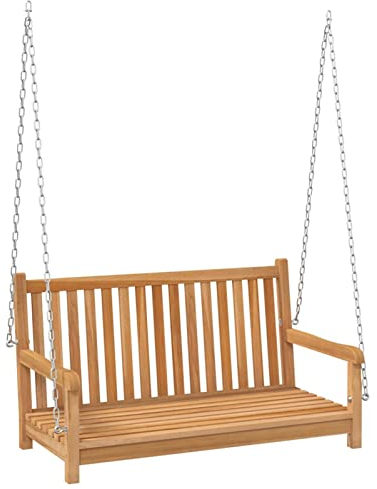 Hollywoodschaukel, XIAOGUANG Gartenschaukel, Garten Schaukel, Schaukelgestell, Schaukel Garten, Schaukelgerüst, Massivholz Teak 114x60x64 cm