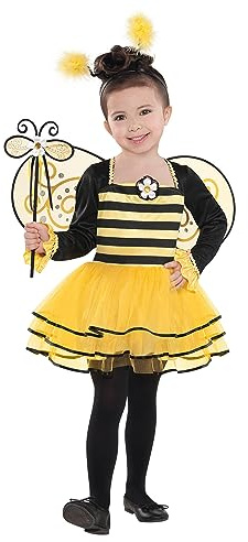 Amscan - Costume enfant ballerine, abeille, costume d'animal, robe, carnaval, fête à thème, mardi gras, 128