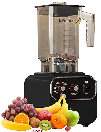 Licuadora Comercial - Licuadora De Mostrador 2L 1600 Watts - Licuadora Profesional De Alto Rendimiento Y Alta Potencia Y Procesador De Alimentos For Batidos (Color : Black, Size : 220V)