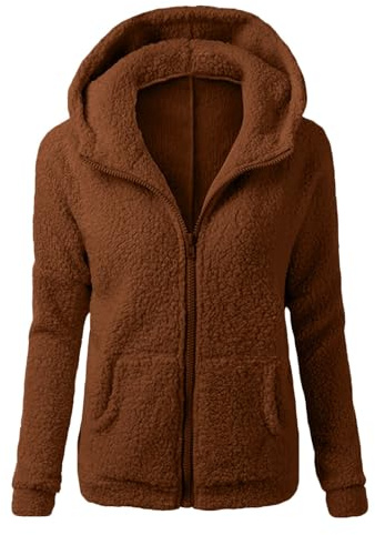 2025 Chaquetas de Felpa Suave para Mujer Cálida Cremallera Abrigo con Capucha Casual Suéter Ligero y Cómodo Sweatshirt Hoodie Talla Grande Rapa Mjuer Invierno Blusas Tops Cazadora Jersey