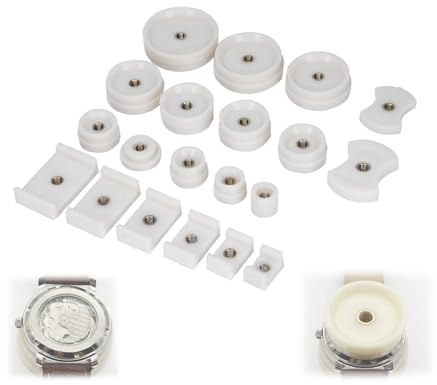 Professionell Klockreparationsverktygssats Press-reparationssats 20 Tryckplattor Plastinsatser watch case press Stansverktyg Klockpressverktyg Klockpressverktyg Werkzeuge