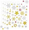 ZEYIYER 4 Blatt Schneeflocken Sticker, Glitzer Stern Schneeflocken Aufkleber Etiketten Selbstklebend zum Basteln, für Karten, Geschenke, Adventskalender, Valentinstag, Neujahr und Weihnachten