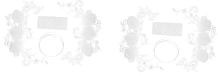 NUOBESTY 2 Piezas Guirnalda de encaje de pastel suministros decorativos para pasteles guirnaldas de rosas para decorar decoracion tartas cumpleaños Adornos de pastel de cumpleaños cordón