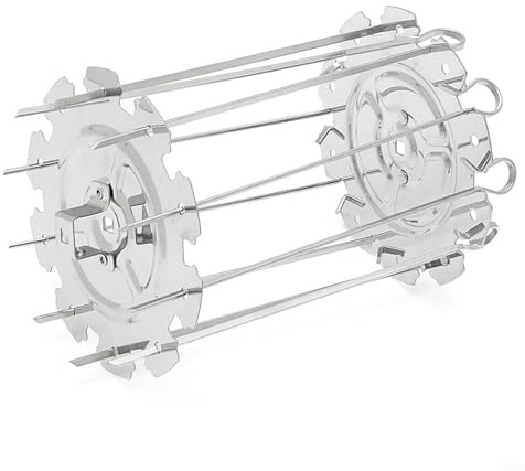 Brochette de rôtissoire en acier inoxydable pour rôtissoire au four, outil pour griller des viandes assorties, y compris les poissons, les ailes et les brochettes