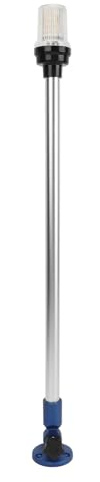BTOSEP Båtlampa 61 cm LED ljus navigation för yachter och fiskebåtar aluminiumlegering bas (blå)