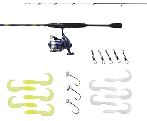 Mitchell Neuron LRF Fishing Combo, Set di Canna e Mulinello da Pesca Light Rock, Canna leggera in due pezzi con azione rapida, Mulinello robusto, Attrezzatura Inclusa, Pronta per Pescare