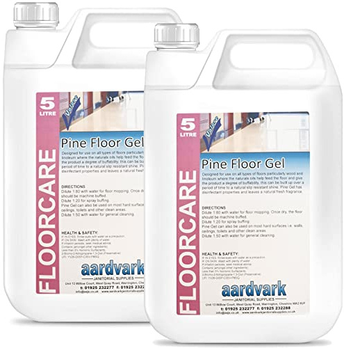 10L Aardvark Pine Floor Gel Cleaner - All-Purpose Disinfectant Solution for Professional & Commercial Grade Mopping