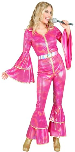W WIDMANN MILANO Party Fashion - Disfraz estilo disco de los 70, hippie, mono, Dancing Queen, traje de una pieza