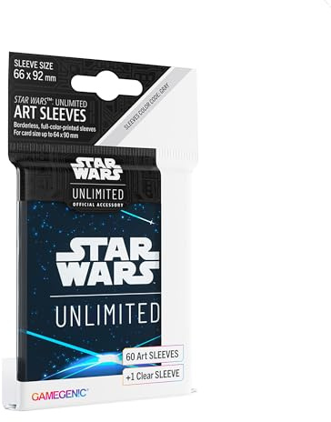 Gamegenic Star Wars Unlimited Art Sleeves - Space Blue Trading Card Accessory
