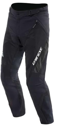 Dainese - Drake 2 Air Absoluteshell byxor, motorcykel vattentäta byxor, ventilerade, med avtagbara knäskydd, män, svart/svart, 44