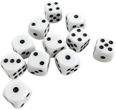 Tavla Zari [4 stycken] Tavla Zarı – Tavla tärning – Backgammon Dice – Tavli 10 x 10 mm (rundad)