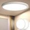 DetarZinLED LED Deckenleuchte Flach Rund [2Stück]- Deckenlampe 24W 4000K 2600LM IP44 Wasserdichte Badezimmer lampe, Küchenlampe Neutralweiß für Küche Bad Schlafzimmer Flur Keller, 300 * 23mm