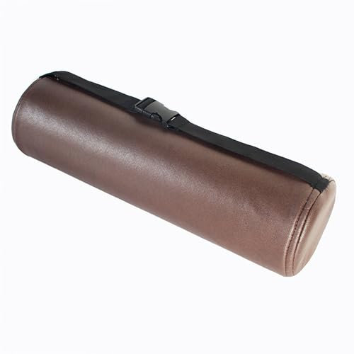 Hruile Runde Nackenrolle, Nackenkissen, abnehmbares Sofa-Armlehnenkissen, Schlafrolle, Matratzenverlängerung, Schlaf-, Nachttischschutz für Zuhause, Couch, Auto (40 x 12 cm, braun)
