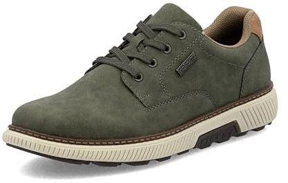 Rieker sneakers B3317, män snörskor, löst inlägg, vattenavvisande, riekerTEX, Grön 54, 44 EU Weit