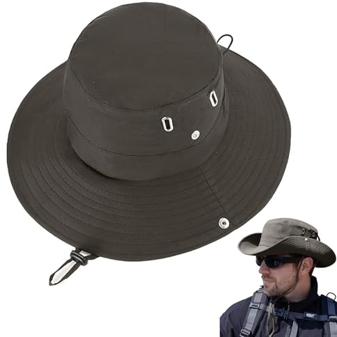 YUZHEDM Sombrero Sombrero Hombre Gorro Pescador Hombre Gorras y Protección UV Malla Transpirable, Sol Verano Bucket Hat Trekking Senderismo Plegable Montaña Protectora UV para Camping Caza (Verde)