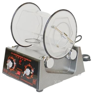 KT-245 Drum Polishing Machine, Vibratory Tumbler Finishing Machine, Rotary Tumbler Polisher 8kgs Jewelry Surface Polishing Tools for Metal/Jewelry/Wood/Jade