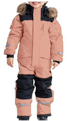 Generisch Combinaison de ski thermique pour enfant garçon - Combinaison de ski thermique - Combinaison d'hiver chaude - Coupe-vent - Avec combinaison amovible - Combinaison d'extérieur softshell