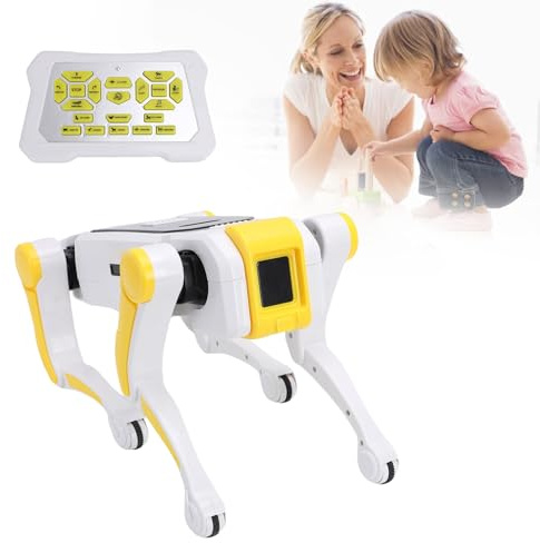 Fafeims Cane Robot, Animale Domestico Elettronico AI Programmabile con Controllo Vocale Interattivo per Bambini Che Imparano la Programmazione, Diversi Giochi per Ragazzi e Ragazze