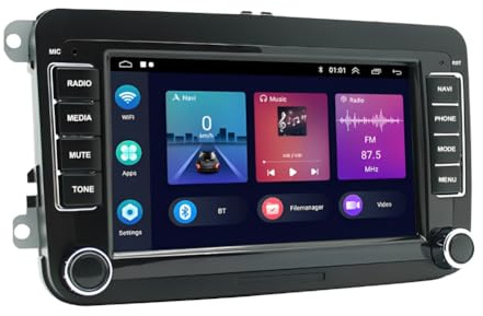 2+32G Android 13 Multimedia-Autoradio med trådlöst CarPlay Android Auto för VW Transporter T5.1 2010-2020, 17,8 cm (7 tum) pekskärm Radio Stereo med Navigation GPS FM RDS Wi-Fi Bluetooth