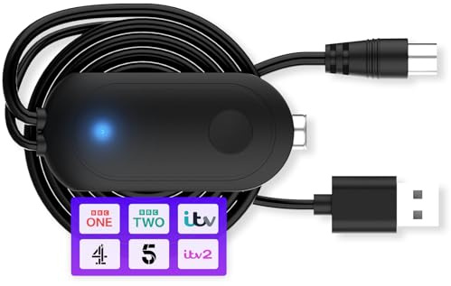 Amplificatore per antenna TV, amplificatore di segnale per ricezione chiara, compatibile con televisori digitali interni, cavo USB da 1 m con cavo da 0,3 m