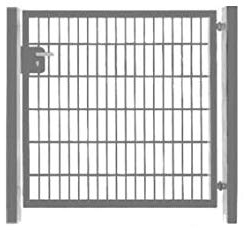 Einfahrtstor Gartentor Matten-Tor Hoftor Törchen verzinkt / 125cm x 123cm (BxH) inkl. Pfosten