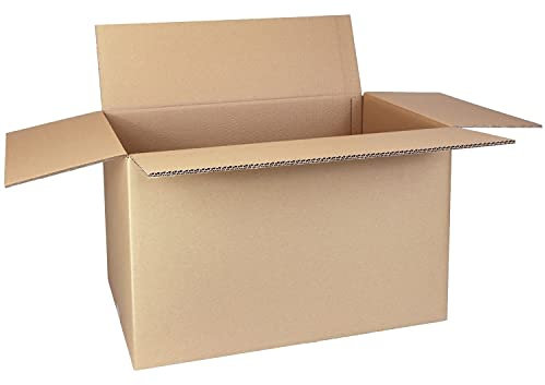 smiley pack Karton 600 x 400 x 400 mm 2-wellig Faltkarton Paket Pappkiste stabil belastbar Versandkarton 60 x 40 x 40 cm Karton Faltkarton Versandschachtel stabil DHL, DPD, GLS, Hermes, UPS (20)