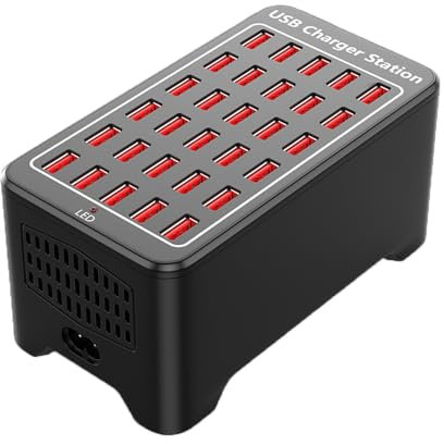 Station De Chargeur USB Multi-ports, 30 Ports 150 W, Station De Charge Rapide Universelle De Bureau, Protection De Sécurité Multiple, Pour Téléphone Portable, Tablette, Téléphone Et Plus Encore
