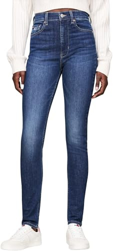 Tommy Jeans Women's Sylvia Hgh Skn Ch0258 Co Dw0dw19258 Skinny, Denim Dark, 24W / 30L