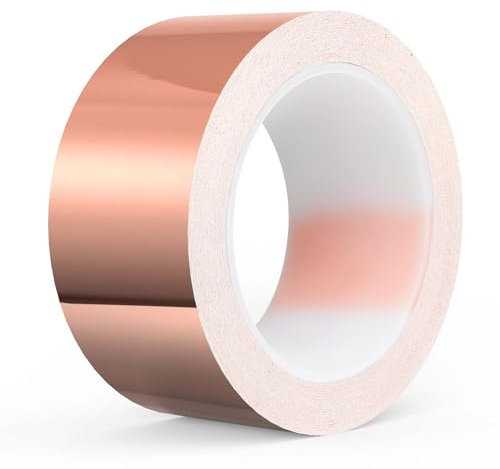 NVTRSD Ruban de cuivre autocollant contre les escargots, 5 cm x 20 m, pour clôture anti-limaces, plate-bande surélevée, EMI