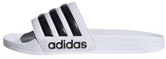 adidas Unisex ADILETTE SHOWER SLIDES, Cloud White/Core Black/Cloud White, 50 EU