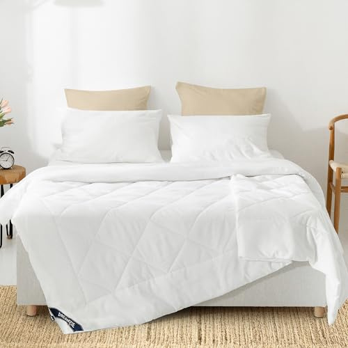 Dreamzie Edredon Relleno Nordico para Cama 120, Edredón de Fibra 150g/m², Suave, Transpirable para Primavera y Verano (200x200 cm)