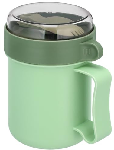 Veemoon Micro-Ondes Soupe Tasse, Tasse Yaourt Joint Avec Couvercle avec Couvercle Et Cuillère Soupe À- Aller Conteneur Réutilisable Céréales avec pour Les Nouilles Céréales Chaudes Et Plus