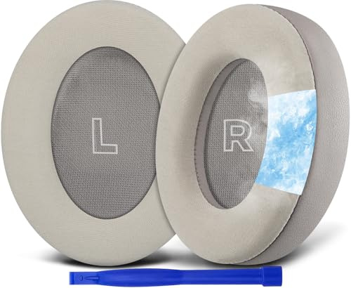 SOULWIT Cuscinetti Auricolari Ricambio Cooling Gel per Bose QC Ultra/New QuietComfort Ultra (2a generazione) Cuffie Wireless, Padiglioni con Tessuto Traspirante Ice Silk, Schiuma Isolante dal Rumore