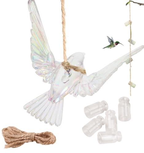 Petite mangeoire pour colibri – Petite mangeoire transparente anti-fuite pour oiseaux | Mangeoire à eau pour nourrir la nourriture, l'eau, observer les animaux de compagnie, volière, pinsons