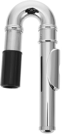MUSISALY Replaceable Flute Mouthpiece Head with Dual-Purpose Curved and Straight Tube for Wind Instrument Players