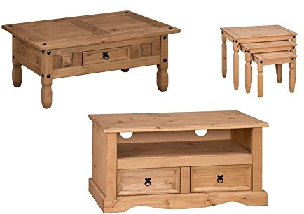 Mercers Furniture Corona Flat Screen TV, Coffee Table, Nest of Tables