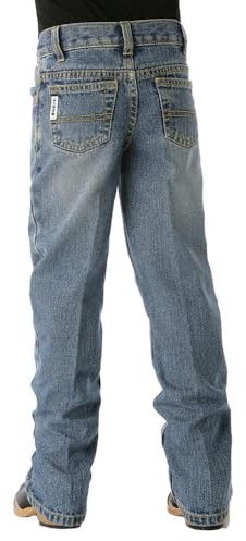 Cinch Boy's Slim White Label Light Stonewashed Blue Jeans Blue 8 Slim