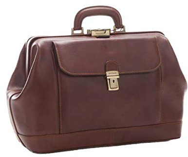 DD Firenze D&D - Doctor's Bag Borsa medico Classica - Made in Italy (testa di moro opaco)