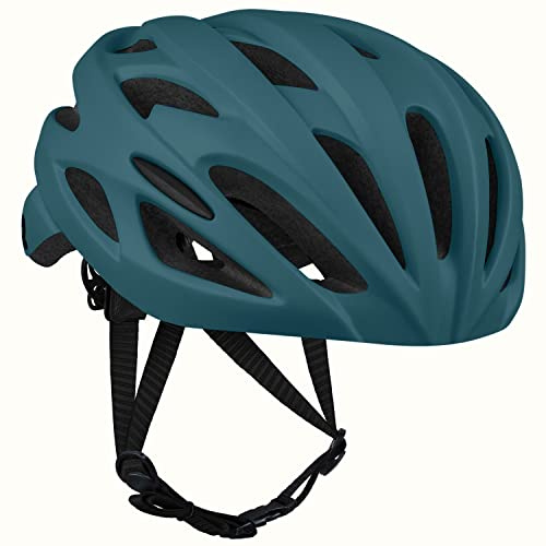 Retrospec Silas Adult Bike Helmet with Light for Men & Women - Lightweight, Comfortable, Matte Superior Blue