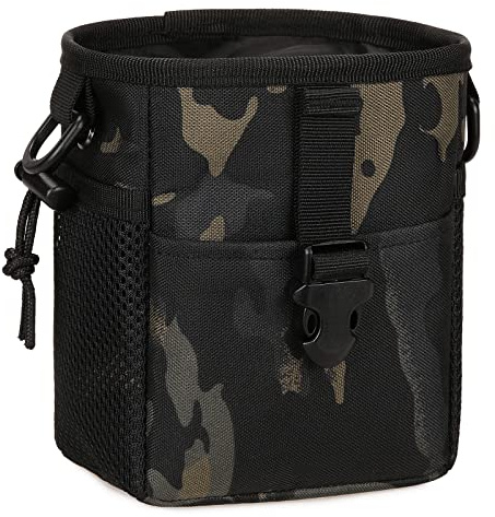 Huntvp Custodia Tattica per Fionda, Uomo Marsupio Sportivi per Proiettili per Fionda Grande, Borsa da Cintura per Munizioni per Fionda, Molle Pouch per Strumento All'aperto, camo
