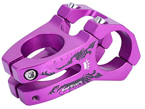 Potence de vélo de 31. Tige de Guidon Courte en Alliage d'aluminium pour vélo,8 mm, VTT, vélo de Route, Cyclisme, BM(Violet), vélo souches Guidon Potence de 31.8 mm, Tige Courte en Alliage d'alum