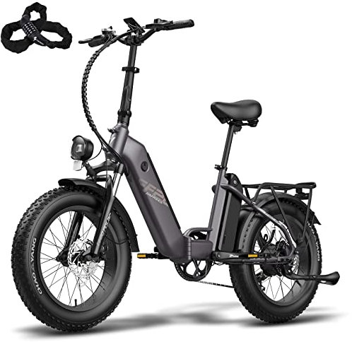 Fafrees FF20 Polar E Bike Damen Klappbar mit 10,4Ah/499,2Wh*2 Akkus bis 160KM, [ Offiziell ] Fatbike E-Bike Herren Elektrofahrrad 20, Klapprad, 65 N.m Ebike Mountainbike Elektro 150KG