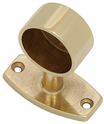 5 PZ FINALE CORRIMANO OTTONE TUBO D.30MM LUCIDO