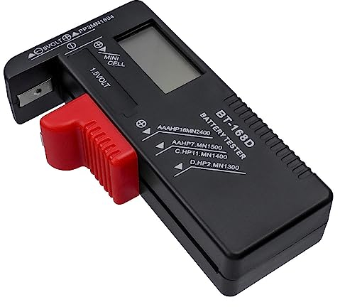 Mesee Tester Batterie Digital,Digital Tester della Batteria di Volt Checker,Per AA, AAA, C, D, PP3, 9V, 1.5V, Batterie a Bottone