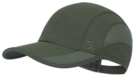 GADIEMKENSD Baseball Cap Quick Dry Sports Hat Unstructured Soft for Men Outdoor Run Golf Dad Bicycle Caps (Army Green, M)