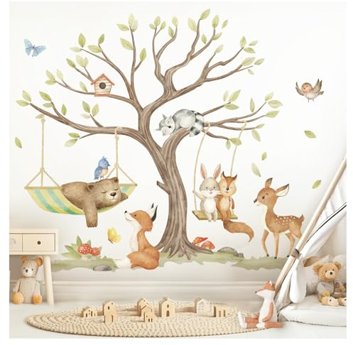 Little Deco Wandtattoo Waldtiere Bär Fuchs DL5073 XL