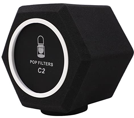 Ausla Mikrofonisoleringskula, Polyuretanskum Popfilter, 5 -sidigt Brusreducering för Dynamiska Mikrofoner i Hemstudio och Podcasting
