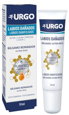 Urgo Labios Dañados – Bálsamo Reparador Ultra-Rich – Nutre, suaviza y repara los labios dañados de forma duradera – Tubo de 10 ml